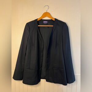 LONGCHAMP Black Open Front Blazer